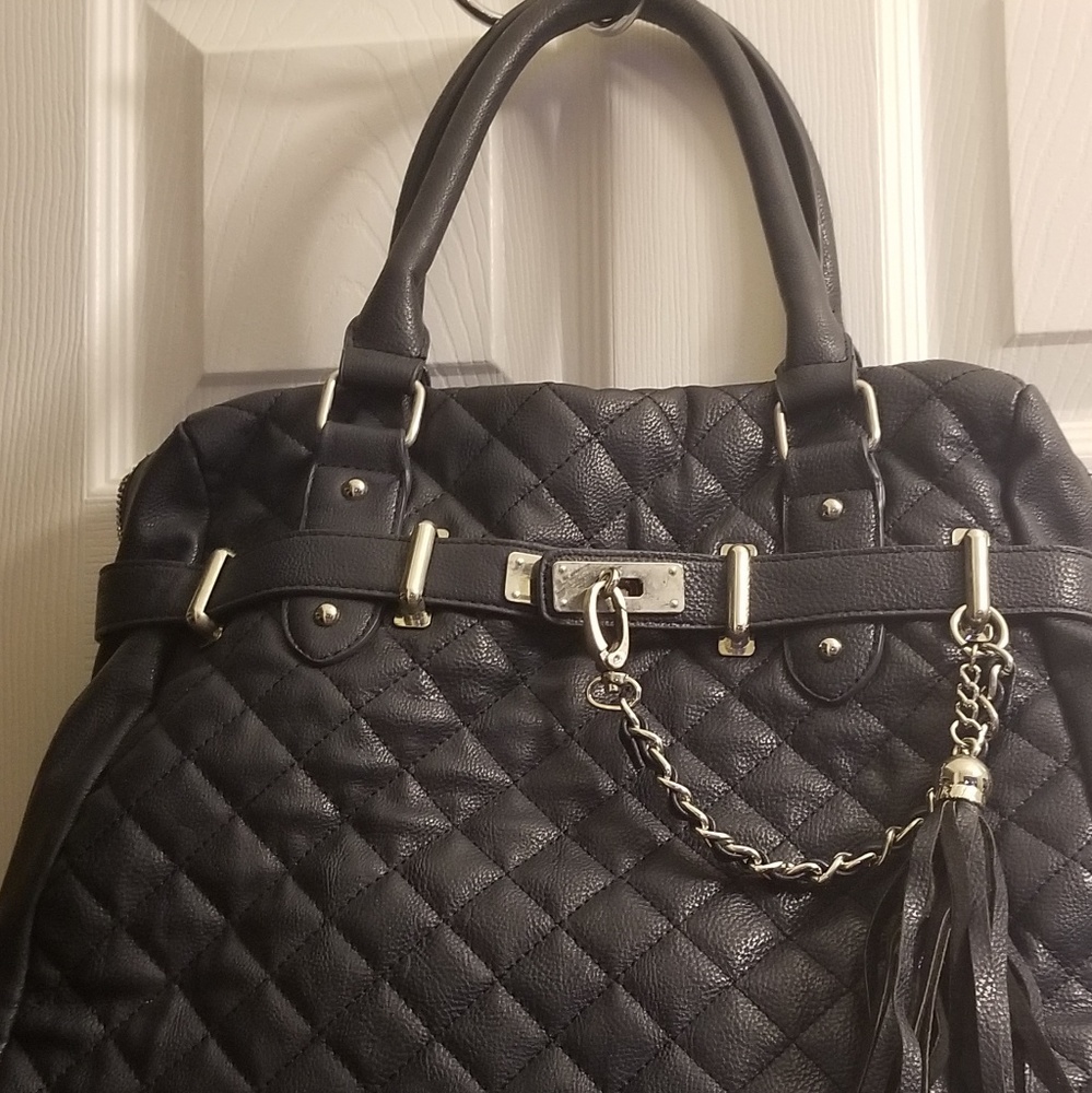 Navy blue handbag